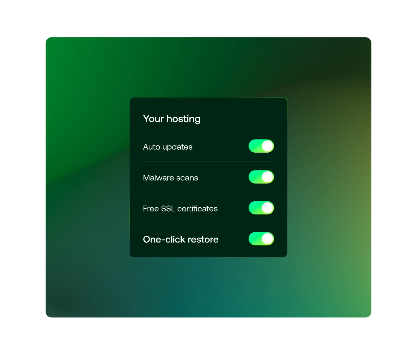 Worry-free hosting